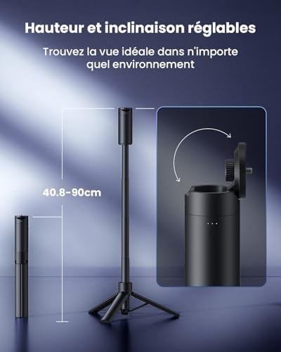 JMGO Projektor-Powerbank-Stativ für PicoPlay/PicoPlay+/PicoFlix/N1S Nano | Tragbares 20.000-mAh-65-W-Powerbank-Ladegerät und höhenverstellbarer/neigbarer Ständer für unterwegs