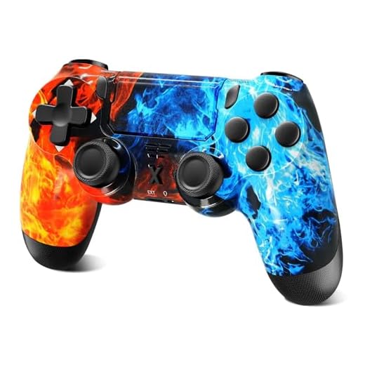 Glitfix Manette pour PS-4, Manette sans Fil Controller compatible avec PS-4/Pro/Slim/PC, Double Vibration/Panneau Tactile/Prise Audio 3,5 mm/axe à six ans/Batterie Rechargeable 1000mAh