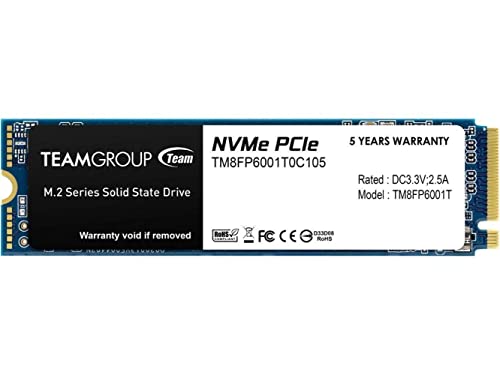1TB TEAMGROUP MP33 M.2 2280 PCI Express 3.0 x4 NVMe Solid State Drive, Multicolour