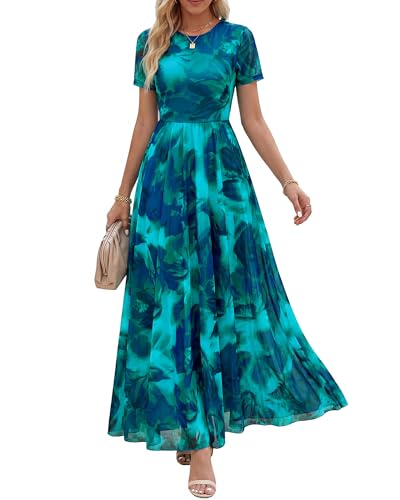 BTFBM Summer Dresses for Women 2026 Formal Short Sleeve Floral