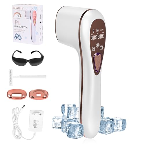 Niktulo Depiladora IPL con Refrigeración,3 en 1 Funciones (HR/SC/RA), 9 Niveles de Energía, 21J,999,999 Flashes,Depiladora Luz Pulsada Indolora para Mujeres y Hombres, Ideal para Rostro y Cuerpo