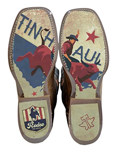 Tin Haul Men's Wickered Bull Rider Sole Braided Western Boot Broad Square Toe - 14-020-0077-0462 MU 12 D(M) US3