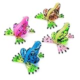 Set Lampwork COLLECTIBLE MINIATURE HAND BLOWN Art GLASS New Fancy Frog FIGURINE