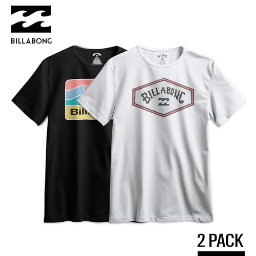 Billabong Big and Tall T-Shirts for Men, Cotton Mens Beach Summer Tees 2 Pack2
