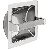 Delta Faucet 45070-ST Stainless Steel Recessed Paper Holder with Plastic Roller