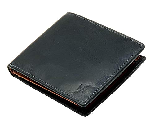 Portefeuille pour homme en cuir anti-RFID avec poche de monnaie moderne