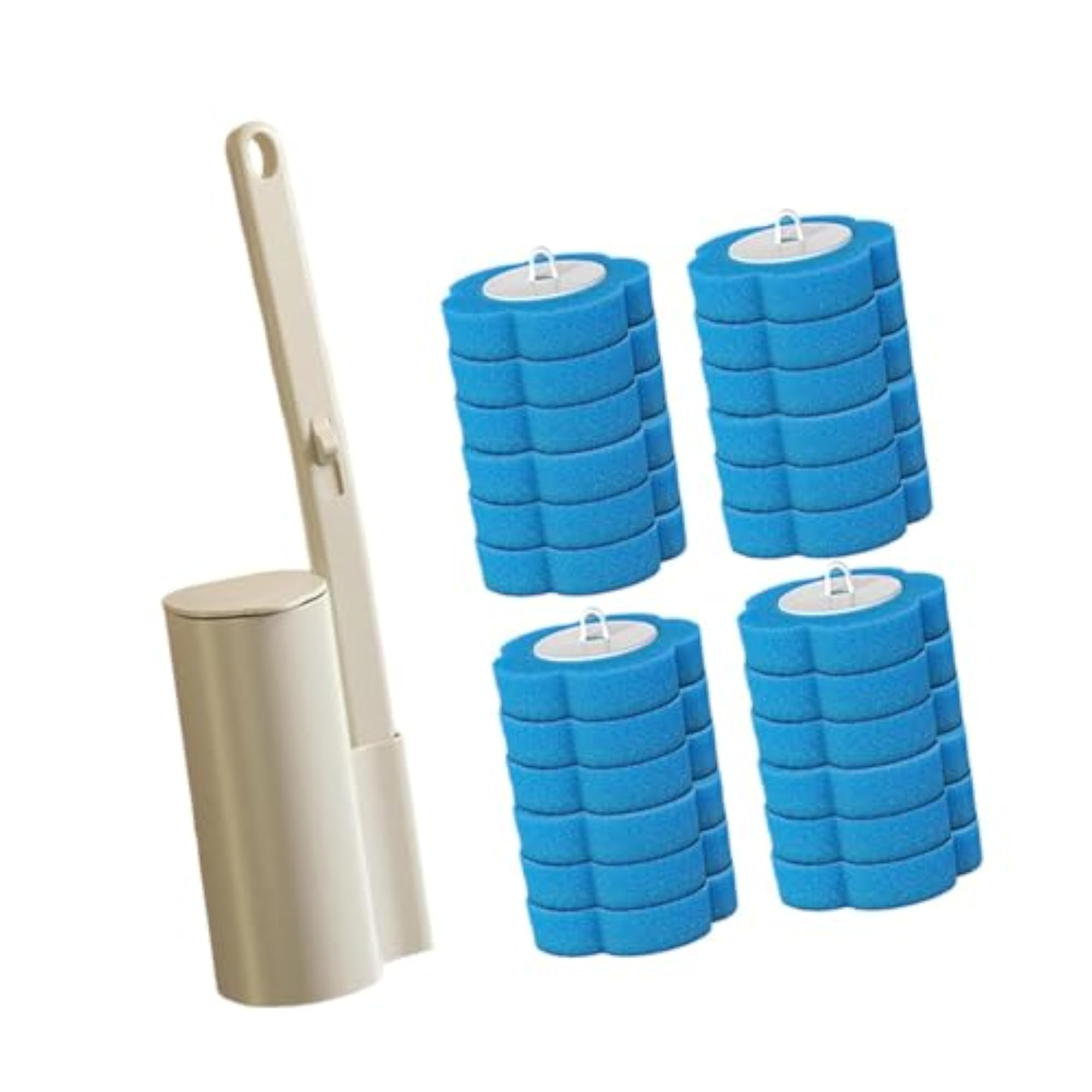 Disposable Toilet Brush Set with 24 Refill Heads