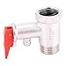 FTVOGUE Safety Valve Water Heater Pressure Relief Check Brass Plated Pressure Valve 0.9MPa G1/2in