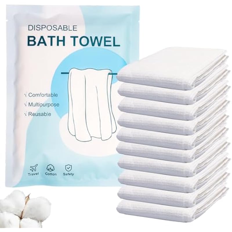 Asciugamani Usa E Getta 70x140 Cm - Confezione Da 6 In Viscosa Morbida | Super Assorbenti Per Viaggi, Hotel E Spa - Foto 12