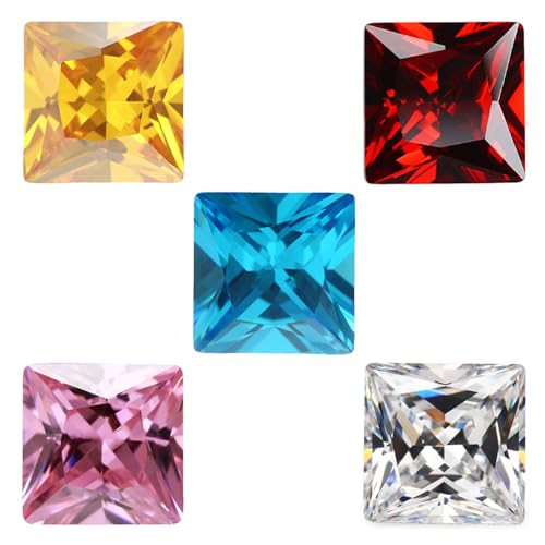 Pierre de zircone 5A carrée de haute qualité pour la création de bijoux scintillants de luxe