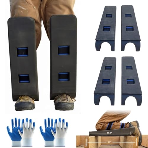 Crawler Climber Knee Pads - Self-Supporting Attic Crawling Kneepads, Adjustable Foam Support for Joist Spacing, Lightweight Work Knee Protectors with Secure Wrap Straps (2Pairs)