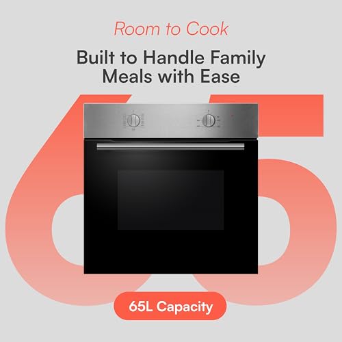 Cookology Built-in Electric Fan Oven in Stainless Steel - 65 Litre Capacity – Single Oven with Grill - Mechanical Controls - A Energy Rating – BOFA65SS - Image 6