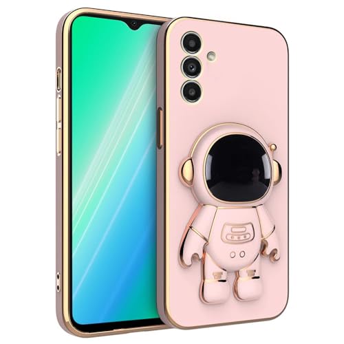 Image of for Samsung Galaxy S24 Plus 5G Case Cute 3D Astronaut Stand Design Camera Protection Shockproof Soft Back Cover for Samsung Galaxy S24 Plus 5G (Pink)