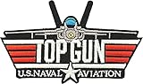 Alpha K Top Gun Patch,T-OP G-UN Embroidery Patch Military Tactical Morale Patch Badges Emblem Applique Hook Patches for Clothes Backpack Patch