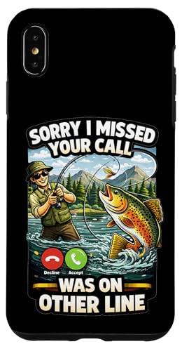 Sorry I Missed Your Call Fishing Joke Angler ���[���A �X�}�z�P�[�X iPhone XS Max �p