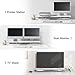Fenge Acrylic Monitor Stand Riser, 42.5 Inches Dual Monitor Stand with Metal Storage, 2 Tier Acrylic Computer Riser for Desk, Clear Laptop Stand for PC, Laptop, Printer, TV, White
