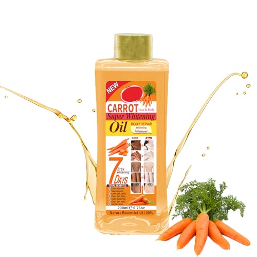 Olejek do ciała marchewkowy, 200 ml, witamina C, korektor olejku do ciała, rozjaśniający i ujędrniający, turmeryczny olejek z kurkumy, poprawia matową skórę, ujędrnia skórę, redukuje drobne linie