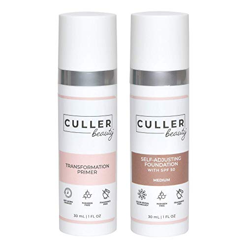 CULLER BEAUTY - Principal Beauty Set - Transformation Primer + Medium Foundation Instantly Smooth and Match Skin Tone, Fragrance & Paraben Free, For a Make-Up Ready Surface