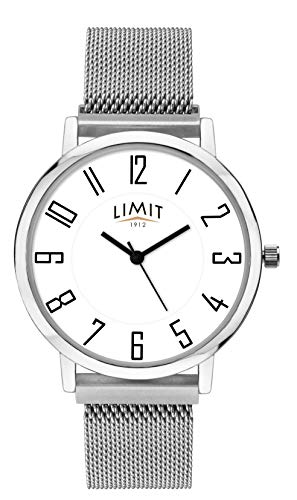 Limit Men's Magnet Watch with White dial and Silver case and Magnetic Bracelet.
