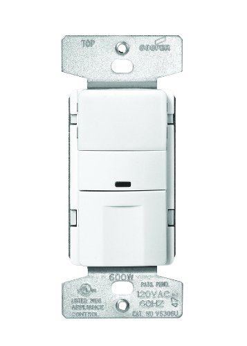 Eaton VS306U-W-K 180-Degree Passive Infrared Occupancy Sensor Switch, 450 sq ft.
