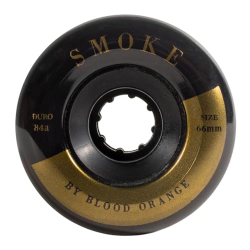 Blood Orange Smoke Black/Gold Skateboard Wheels - 66mm 84a (Set of 4)