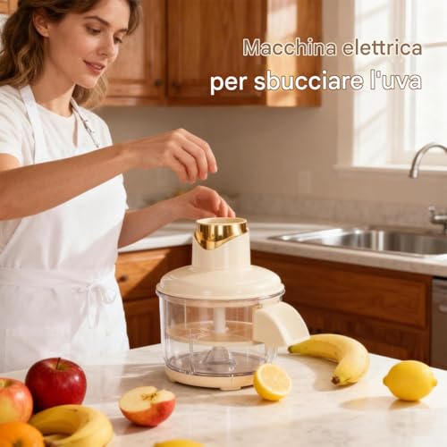 Grape Peeling Machine, Quick Detachaable Machine, Fruit and Vegetable Peeler | Automatic Peeling for Cooking Kitchen Salad Food-Prep Daily Snacking Home Family Meal Prep Processing 7.87x8.66in - immagine 3