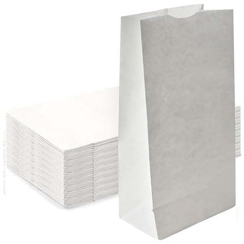 Concession Essentials 4lb White Paper Bags - Pack of 150ct. White Paper Lunch Bags. Great for Holiday Cookie Bags and Arts and Crafts., (CEwhite4lbPaperBag-150CT) by Concession Essentials - Used condition - US$10.34