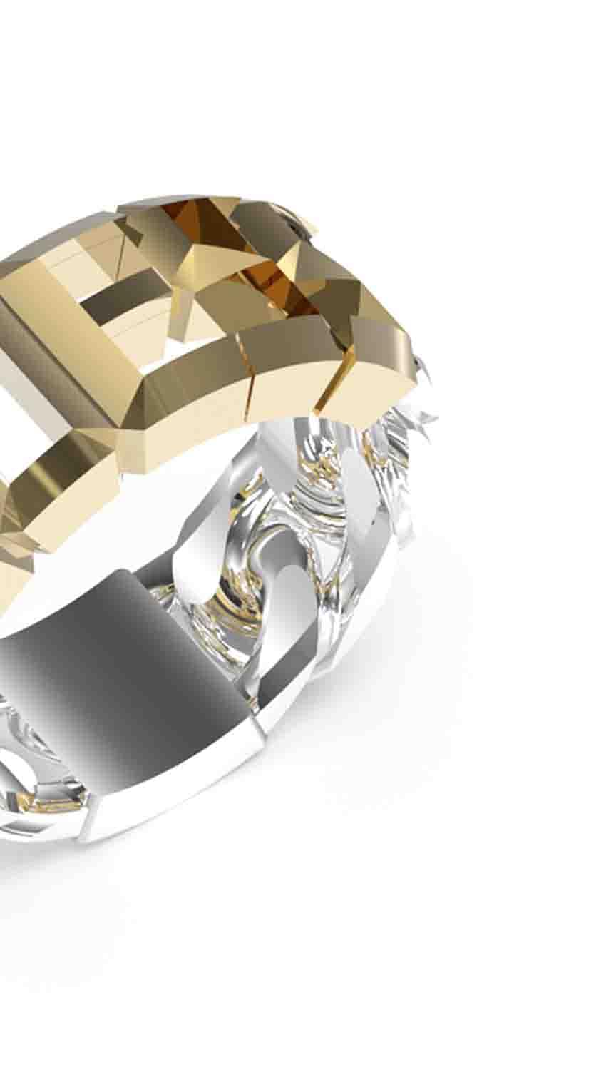 anello uomo gioielli Guess King's Road JUMR03222JWYGBK62 anelli Guess