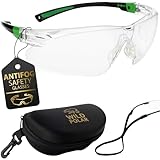 Wild Polar Premium Adjustable Safety Glasses for Work - With Case and Neck Cord - Premium Eye Protection Glasses with Anti-Fog Coating, Comfortable Fit, and Maximum Durability and Anti Scratch