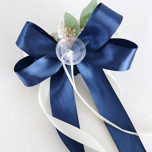 Lazos de boda para espejos de coche y decoración de sillas vintage 4