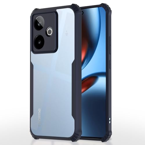 Image of Pikkme Back Cover for Realme GT 7 5G / GT 7T 5G | Ultra Hyrbid | Full Camera Protection | Raised Edge | Crystal Clear Transparent Bumper Case (Blue)