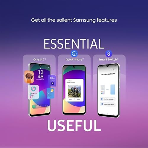 Image of Samsung Galaxy F17 (Violet Pop, 6GB RAM, 128GB Storage)| 6.7 inch FHD+ Super AMOLED Display | Exynos 1330 Processor | 50MP OIS Triple | 13MP Front Camera | 5000mAh | 25W Fast Charging | IP54 Rating
