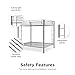 DHP Sidney Full over Full Metal Bunk Bed, Silver