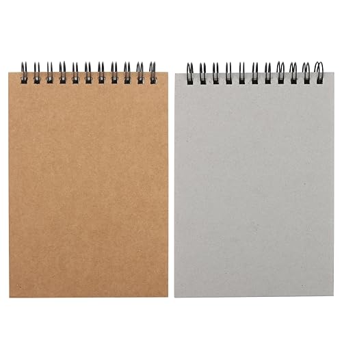 ZEONHEI 20 Pack A6 Blank Spiral Sketch Books, 30 Sheets / 60 Pages of 160gsm Plain Paper Notebook Drawing Pads - Image 3
