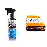 Glart 45GR Auto Glasreiniger für streifenfreie Kfz Scheiben, 500 ml & 44WG Watergate saugfähiges Auto Mikrofasertuch-Trockentuch, 60x90 cm, orange, zum Trocknen vor Autopolitur und nach Felgenbürste