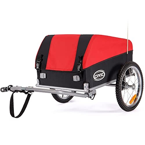 Review Bike Cargo Trailer, Foldable Frame 88 lbs Max Load, 16'' Quick-Release Wheel, Not for Kids or...