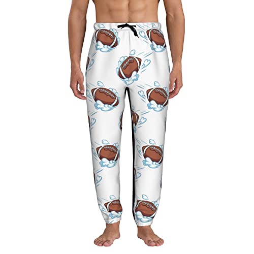 Oaieltj Flying Rugby - Pantalones deportivos con cordón para hombre, ligeros, con bolsillos, Negro, 3XL