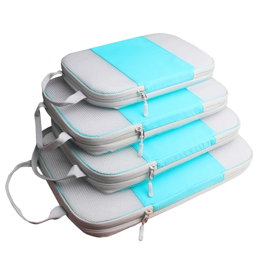 Gowraps PACKING CUBES For Suitcases,Gowraps 6 Set/4 Set Travel Cubes For Luggage/Carry On/Backpack Compressible Travel Organizer Bags &Storage Bag Set Packing Organizers cover