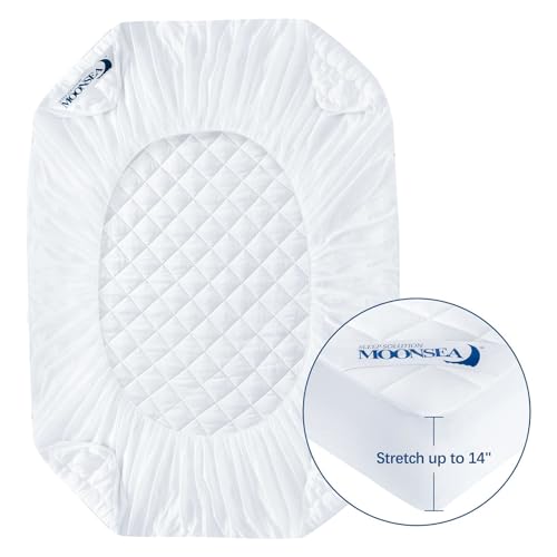 Cot Size Mattress Pad Waterproof Quilted, Absorbent Soft Mattress Pads Protector Cover Quilted Fitted Mattress Protector Narrow Twin 31" X 75", Cover Only