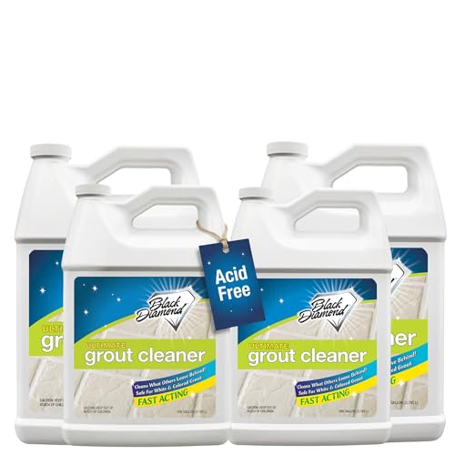 Image of Ultimate Grout Cleaner for Tile & Grout, Acid-Free Stain Remover, 512 oz | Acid-free formula deep cleans grout on tile floors. Safe for marble, travertine, granite and all natural stone.