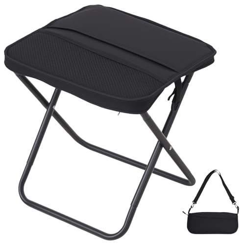 FAMJOALE Foldable Camping Stool, Portable Collapsible Chair for Adults, Folding