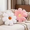 Aryan Almohada decorativa de flores blancas, cojín de suelo para cama, dormitorio, sofá, decoración de sofá, 38 cm (blanco) #1