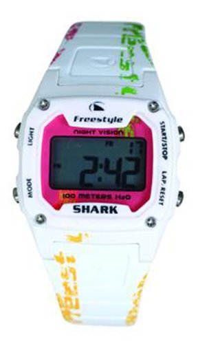 Freestyle Unisex FS81288 Shark Graffiti White Neon Polyurethane Watch