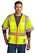 CornerStone ANSI 107 Class 3 Surveyor Mesh Zippered Two-Tone Short Sleeve Vest, Safety Yellow, L