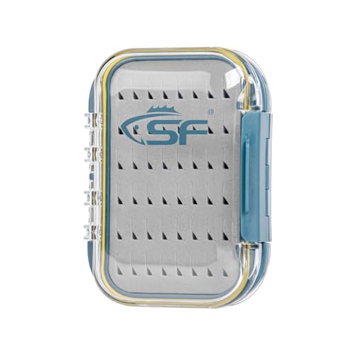 SF Small Waterproof Fly Box Double Sided Floating Fly Fishing Case...