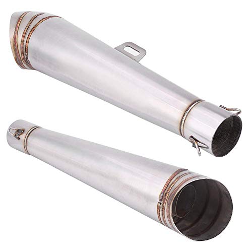 Silenciador de Escape de Motocicleta de Acero Inoxidable de 51 mm, Conversi¨®n de Silenciador de Escape de Motocicleta del Silenciador de Escape para Motocicleta Atv Modificaci¨®n de Motocicleta