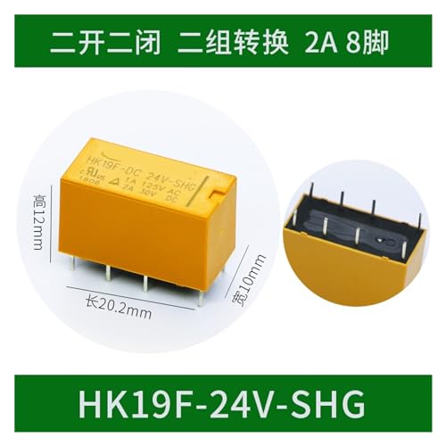 Relé electromagnético HK19F de 8 pines 24V micro interruptor para placa PCB 2
