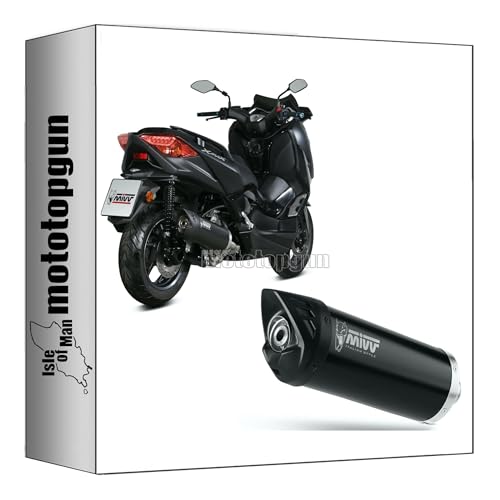 mivv auspuff kein kat mover stahl schwarz kompatibel mit yamaha x-max xmax 300 2017 2018 2019 2020 mototopgun