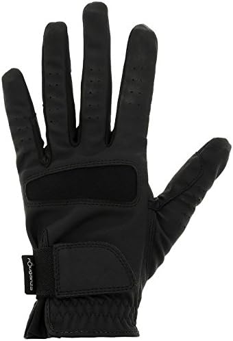 FOUGANZA Grippy Kids & Adult Horse Riding Gloves Black (L)