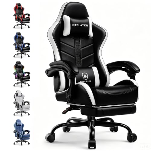 Image of GTPLAYER Gaming Chair, Computer Game Chair for Adults, White